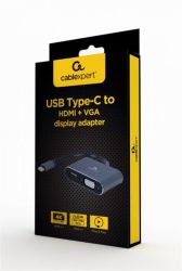  Cablexpert A-USB3C-HDMIVGA-01, USB-C  HDMI/VGA -  2