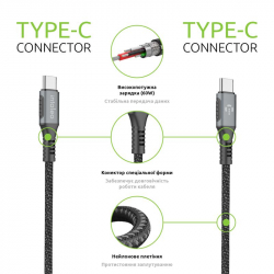  Intaleo CBGPD60WTT1 USB Type-C-USB Type-C 1.2 Grey (1283126518096) -  5