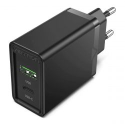   Vention USB Type C + QC4.0 (20W) Black (FADB0-EU)