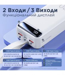  Remax RPP-522 Bole 30000mAh (RPP-522) White -  2