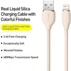  Baseus Jelly Liquid Silica Gel USB-Lightning, 2.4A, 2 Pink (CAGD000101) -  2
