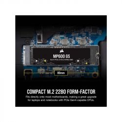   M.2 1Tb, Corsair MP600 GS, PCI-E 4.0 x4, 3D TLC, 4800/3900 MB/s (CSSD-F1000GBMP600GS) -  8