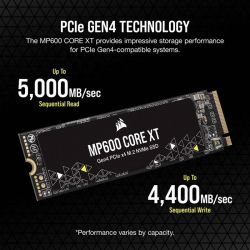  SSD 2TB M.2 NVMe Corsair MP600 Core XT M.2 2280 PCIe Gen4.0 x4 3D QLC (CSSD-F2000GBMP600CXT) -  4