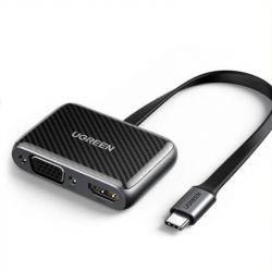  Ugreen CM303 USB Type-C - HDMI+VGA, Black (70549)