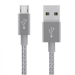  Belkin Mixit Metallic USB-microUSB, 1.8  Grey (F2CU021bt06GYTM) -  1