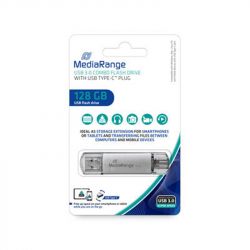 - USB3.0 128GB Type-C MediaRange Silver (MR938)