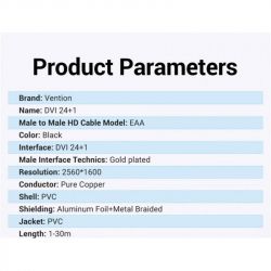  Vention DVI - DVI (M/M), 2 , Black (EAABH) -  3
