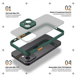 - Armorstandart Frosted Matte  Xiaomi Redmi 12C Dark Green (ARM66746) -  2