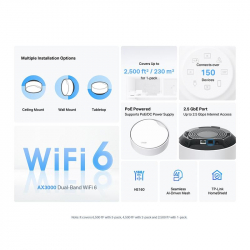 WiFi Mesh  TP-Link Deco X50 PoE(1-pack) -  6