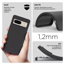 - Armorstandart Matte Slim Fit  Google Pixel 7 Black (ARM63343) -  3