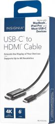  Insignia USB Type-C - HDMI (M/M), 1.8 , Black (NS-PCKCH6-C) -  5