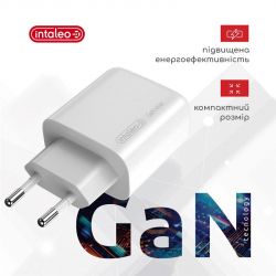    Intaleo TCG65GAN 2USB-C PD+USB-A QC 3.0 White (1283126559525) -  3