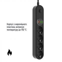 Գ  ColorWay CW-CHE44PDB 4 , 4USB (Type-C PD20W + 3USB QC3.0) (45W), 2, Black -  7