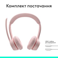 Bluetooth- Logitech Zone 300 Wireless Rose (981-001412) -  10