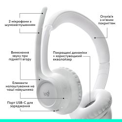 Bluetooth- Logitech Zone 300 Wireless Off-White (981-001417) -  11