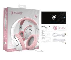 Bluetooth- Sades SA-205 Whisper White/Pink (sa205whp) -  10