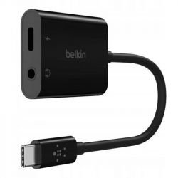  Belkin RockStar USB Type-C - 3.5  + USB Type-C 60W (M/F+F), 0.12 , Black (NPA004btBK)