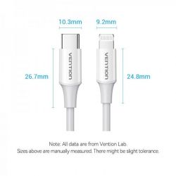  Vention USB Type-C - Lightning (M/M), 1 , White (LAKWF) -  3