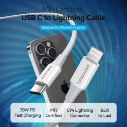  Vention USB Type-C - Lightning (M/M), 1 , White (LAKWF) -  4