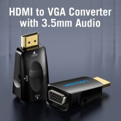  Vention HDMI - VGA-3.5 (M/F), Black (AIDB0) -  3