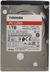  HDD 2.5" SATA 1.0TB Toshiba L200 5400rpm 128MB (HDWL110)_Refurbished