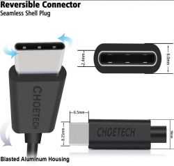  Choetech USB - USB Type-C (M/M), 3 , Black (AC0004) -  4