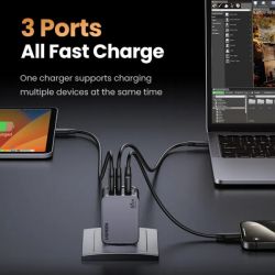   Ugreen Nexode Pro X755 65W GaN (2USB-C+USB-A) Gray (25871) -  3