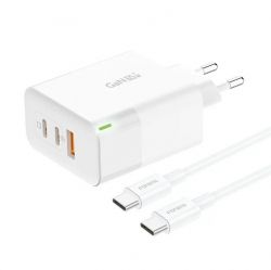    Foneng USB-A 2xUSB-C GaN 65W White (GAN65) +  USB-C