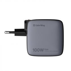    ColorWay Power Delivery GaN (USB-A + 3USB TYPE-C) (100W) Black (CW-CHS047PD-BK) -  3