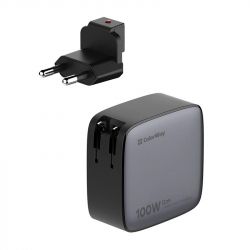    ColorWay Power Delivery GaN (USB-A + 3USB TYPE-C) (100W) Black (CW-CHS047PD-BK) -  4