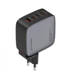    ColorWay Power Delivery GaN (USB-A + 3USB TYPE-C) (100W) Black (CW-CHS047PD-BK) -  5