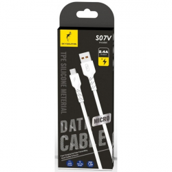  SkyDolphin S07V TPE High Elastic Line USB - micro USB (M/M), 1 , White (SDUSB-000597) -  2