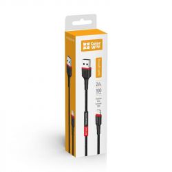  USB 2.0 Lightning - 1.0  Colorway Apple Lightning (PVC - red head) 2.4 1  CW-CBUL064-BK