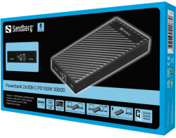    Sandberg Powerbank 30000mAh PD 100W Black (420-87) -  4