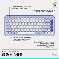  (, )  Logitech Pop Icon Combo Lilac (920-013078) -  7