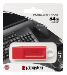 - USB3.2 64GB Kingston DataTraveler Exodia Red (KC-U2G64-7GR) -  5