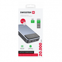    Swissten 20000mAh 100W Black/Silver (8595217483781) -  6