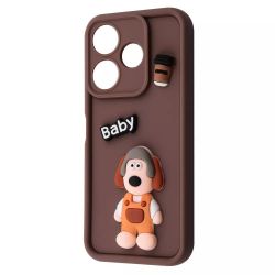 - Pretty Things Case  Xiaomi Redmi 13 4G/Poco M6 4G/Note 13R Brown/Baby