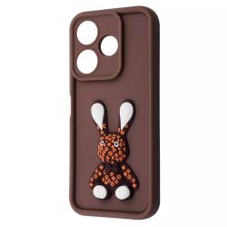 e- Pretty Things Case  Xiaomi Redmi 13 4G/Poco M6 4G/Note 13R Brown/Rabbit