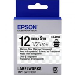  Epson LK4TBN Clear Black/Clear 12mm/9m (C53S654012)