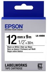  Epson LK4WBN Standard Black/White 12mm/9m (C53S654021)