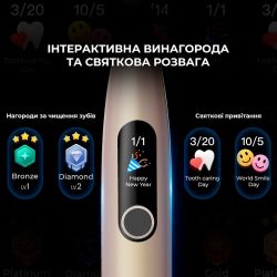    Oclean X Pro Digital Electric Toothbrush Champagne Gold (6970810552553) -  10