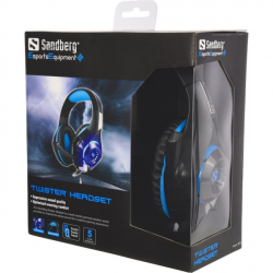  Sandberg Twister Headset Led Black/Blue (125-79) -  2