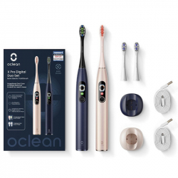    Oclean X Pro Digital Duo Set Dark Blue + Golden (6970810554274) -  1