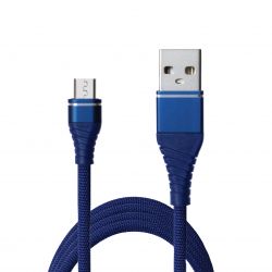 Grand-X USB-microUSB, Cu, 2.1A, 1.2 Blue (NM012BL) -  1