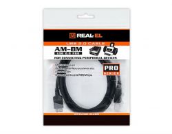  REAL-EL Pro USB2.0 AM-BM 3M  -  3