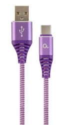  Cablexpert (CC-USB2B-AMCM-2M-PW), USB2.0 - USB Type C, 2, Purple/White -  2