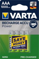  Varta Recharge Accu AAA/HR03 Ni-MH 1000 mAh BL 4