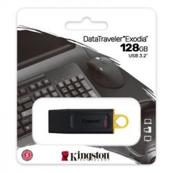 USB   Kingston 128GB DT Exodia Black/Yellow USB 3.2 (DTX/128GB) -  3