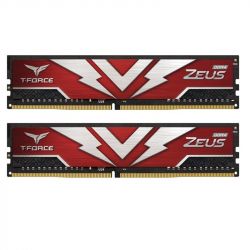 ' 8Gb x 2 (16Gb Kit) DDR4, 3200 MHz, Team T-Force Zeus, Red, 16-18-18-38, 1.35V (TTZD416G3200HC20DC01)